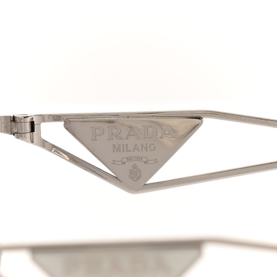 小物 PRADA SPR57A PRADA Metal Symbole Triangle Logo Sunglasses SPR57Y Grey
