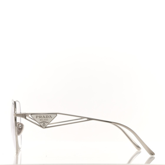 PRADA Metal Symbole Triangle Logo Sunglasses SPR57Y Grey