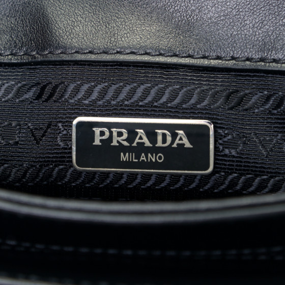 小物 PRADA SALE PRADA Saffiano Soft Calf Chain Crossbody Bag Black 814447