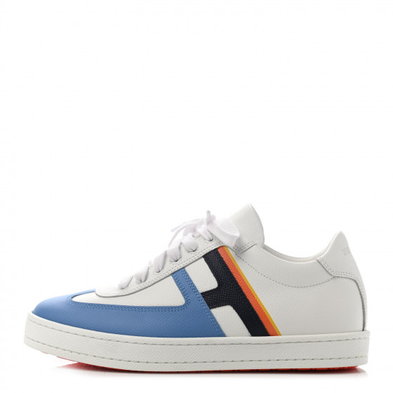 HERMES Epsom Boomerang Sneakers 37.5 Bleu Allure Multicolor