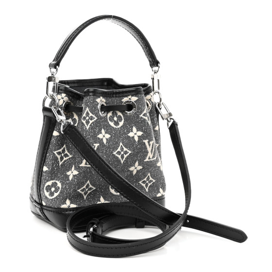 LOUIS VUITTON Monogram Jacquard Denim Nano Noe Bleu 1322539