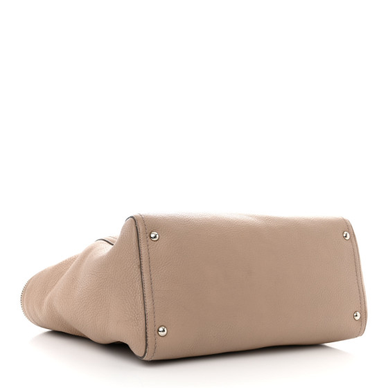 SALVATORE FERRAGAMO Calfskin Large Verve Double Zip Tote
