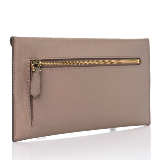 PRADA Saffiano Metal Envelope Wallet Cammeo 1122304