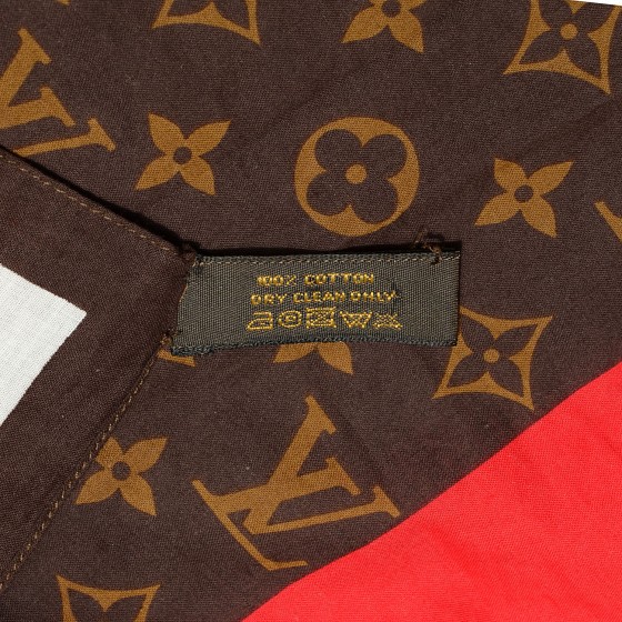 LOUIS VUITTON モノグラム スカーフ バンダナ ワインレッド LOUIS VUITTON モノグラム スカーフ バンダナ ワインレッド