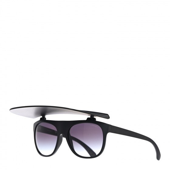 CHANEL Black Shield Sunglasses for Women for sale