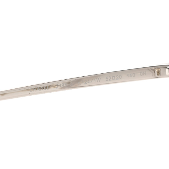 シャネル　48. CHANEL Metal Removable Pearl Chain Square Eyeglasses 2195-S