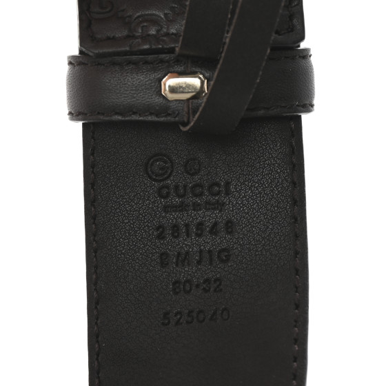 GUCCI　革ベルト GUCCI Soft Microguccissima Margaux Calfskin Belt 80 32 Testa