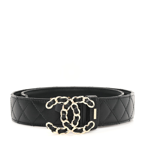 CHANEL ベルト 70/28 CHANEL シャネル ベルト ココマーク チェーン フレーム 70/28 白