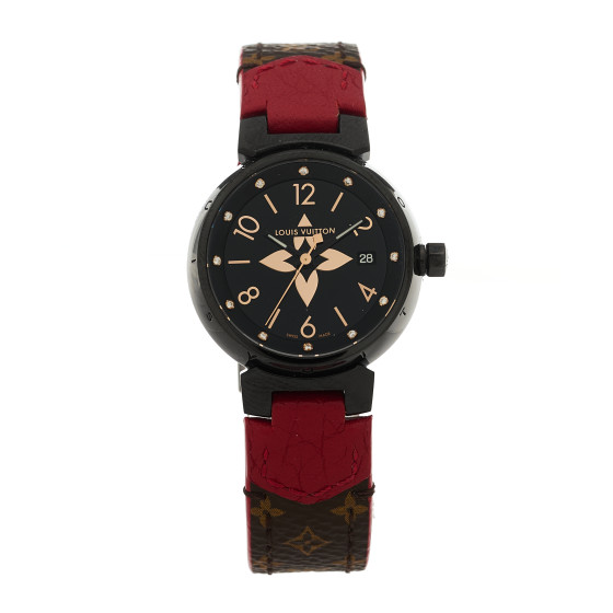 Louis Vuitton ベルト 黒 ワインレッド LOUIS VUITTON Calfskin 40mm LV Initiales Reversible Belt 100