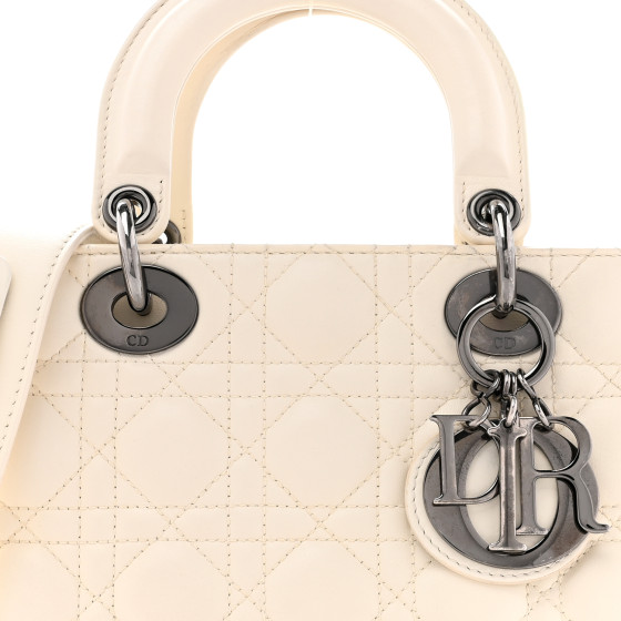CHRISTIAN DIOR Lambskin Cannage Small My ABCDior Lady Dior