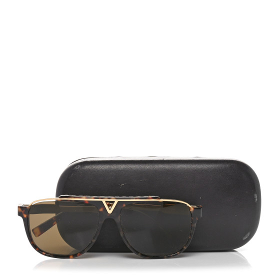 LOUIS VUITTON Acetate Mascot Sunglasses Z0938E Tortoise
