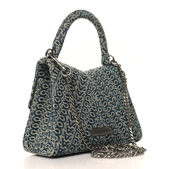 セール☆MARC JACOBS THE MONOGRAM DENIM ST MARC ミニ MARC JACOBS Denim Monogram The St Marc Mini Top Handle Bag