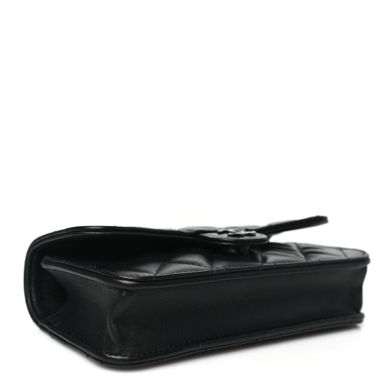 SO BLACK♪ミニバッグとしても◎【CHANEL】25C フォンホルダー スマホ以外にも♡【 CHANEL 】シャネル スマホホルダー 25C