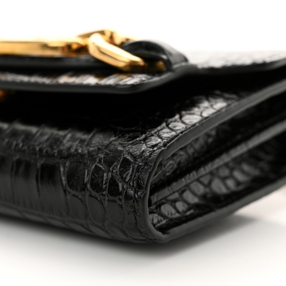 TOM FORD Calfskin Crocodile Embossed Mini Whitney Shoulder
