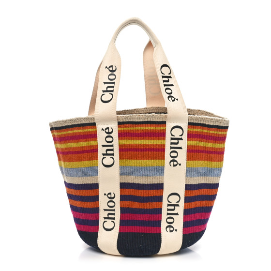 【Chloe】×ミフコ ラージウッディバスケットトート Large Woody Basket | White Timeless Essential | Chloé US