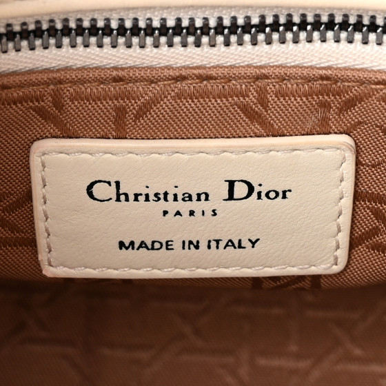 CHRISTIAN DIOR Lambskin Cannage Small My ABCDior Lady Dior