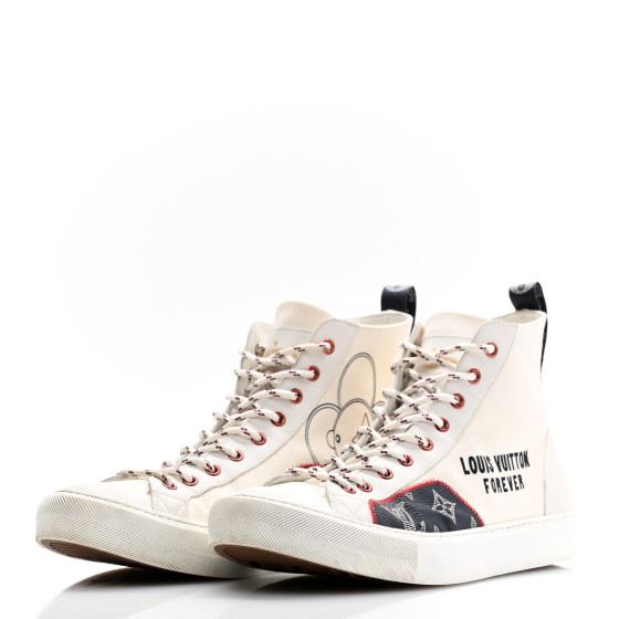 LOUIS VUITTON Canvas LV Forever Mens Tattoo Sneaker Boots
