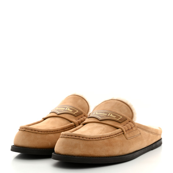 【直営・関税送料込】Dior Boy Mules suede Dior Boy Mule Beige Suede Goatskin | DIOR