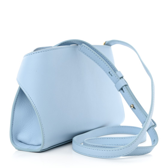 SALVATORE FERRAGAMO Calfskin Mini Hug Crossbody Bag Sky Blue
