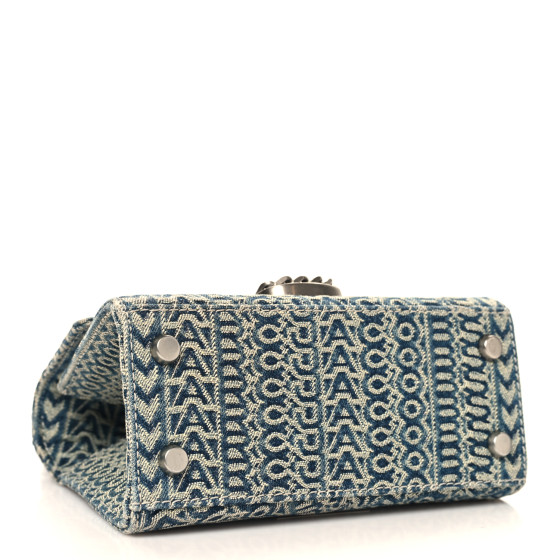 MARC JACOBS Denim Monogram The St Marc Mini Top Handle Bag