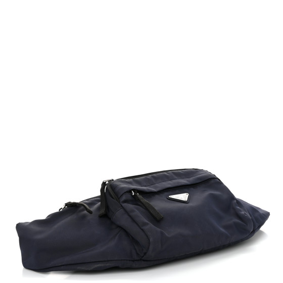 PRADA Tessuto Nylon Montagna Belt Bag Blue 1619205