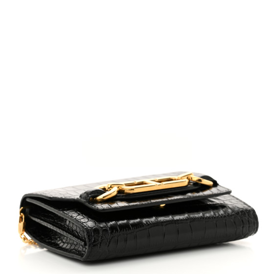 TOM FORD Calfskin Crocodile Embossed Mini Whitney Shoulder