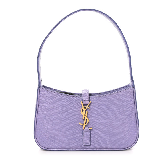 SAINT LAURENT Lizard Le 5 A 7 Mini Hobo Lilac 1619351