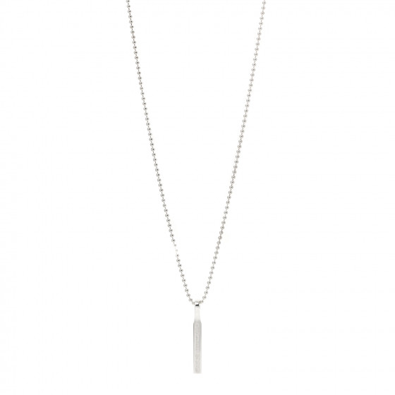 TIFFANY Sterling Silver 1837 Makers Bar Pendant Necklace