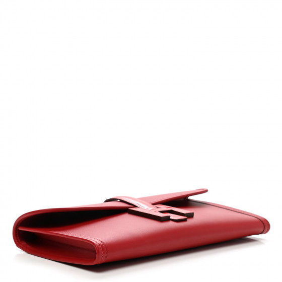 HERMES Swift Shiny Alligator Jige Elan Touch 29 Clutch Rouge
