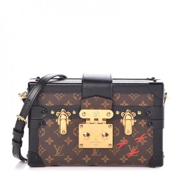 LOUIS VUITTON Monogram Petite Malle Black 323716 FASHIONPHILE