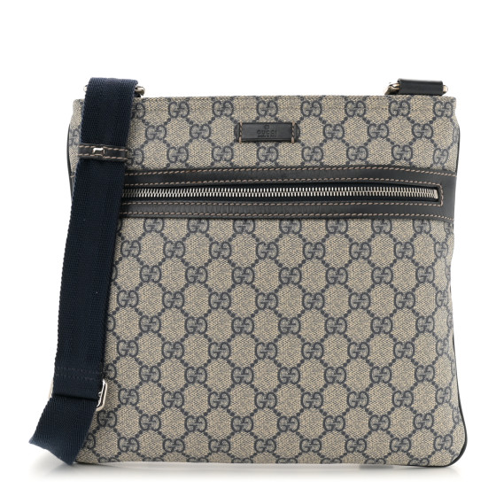 GUCCI ◆ GG Supreme Small Messenger Bag GUCCI Small GG Supreme Canvas Messenger Bag - Black - 523599