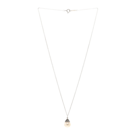 【Tiffany&Co】TiffanyT☆Silver Freshwater Pearl ネックレス TIFFANY Sterling Silver Freshwater Cultured Pearl Ziegfeld