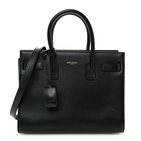 SAINT LAURENT Calfskin Baby Sac De Jour Black 1658009