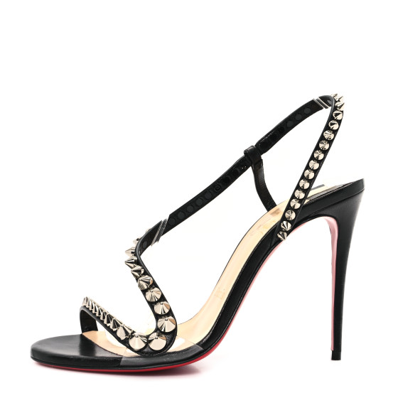 CHRISTIAN LOUBOUTIN Nappa Spike Rosalie 100 Sandals 36 Black