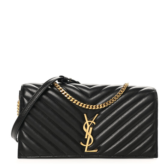 大SALE★Saint Laurent★ケイト ショルダーバッグ★BLACK SAINT LAURENT Lambskin Matelasse Monogram Kate 99 Black