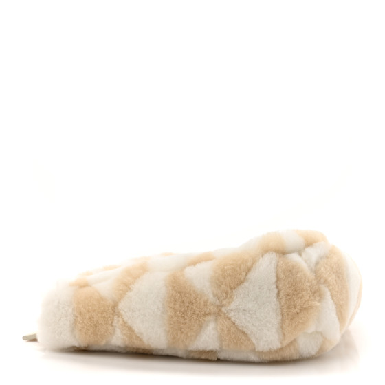 PRADA Shearling Symbole Mini Triangle Bag Ecru White 1659480