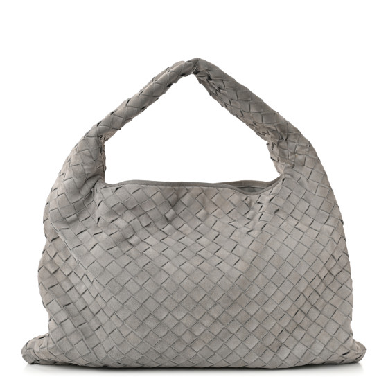 【関税&送料込】Bottega Veneta Hop Intrecciato Suede Shoulde BOTTEGA VENETA Large Hop intrecciato suede shoulder bag