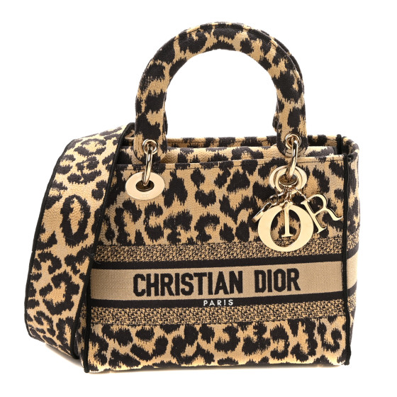Dior ミッツァ ChristianDior CHRISTIAN DIOR Canvas Medium Mizza Embroidered Lady D-Lite