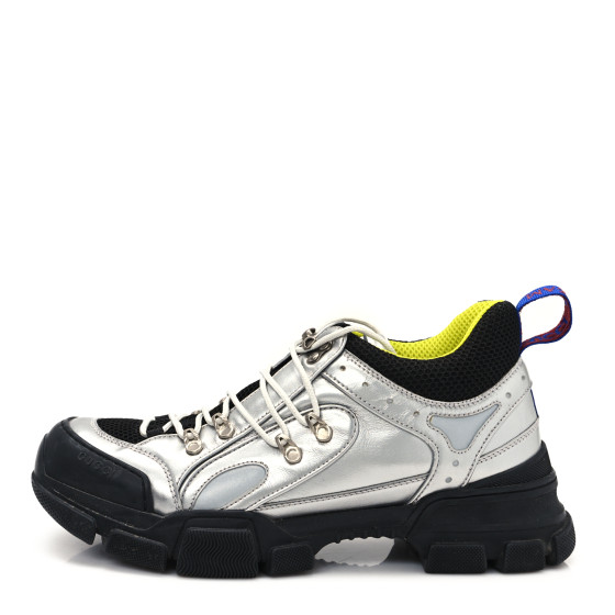 GUCCI X SEGA Metallic Calfskin Mesh Womens Flashtrek
