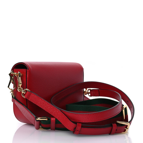 GUCCI X ADIDAS Textured Dollar Calfskin Web Trefoil Mini