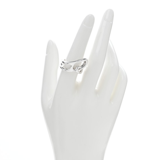 人気★Hermes Chaine d'ancre EVER Ring, MM Silver HERMES Sterling Silver Chaine D'Ancre Punk Ring 55 7.25