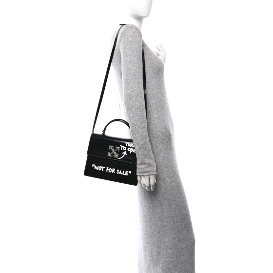 OFF-WHITE Calfskin Jitney 2.8 Not For Sale Top Handle Bag