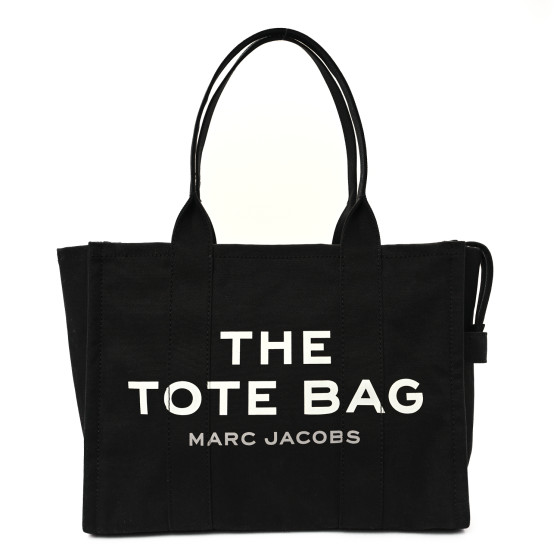 トートバッグ The Large Tote - Marc Jacobs - Cotton - Printed MARC JACOBS Cotton Canvas Large The Tote Bag Black 1654827