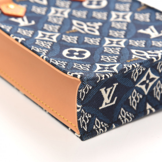 LOUIS VUITTON Jacquard Since 1854 Petit Sac Plat Blue 706774