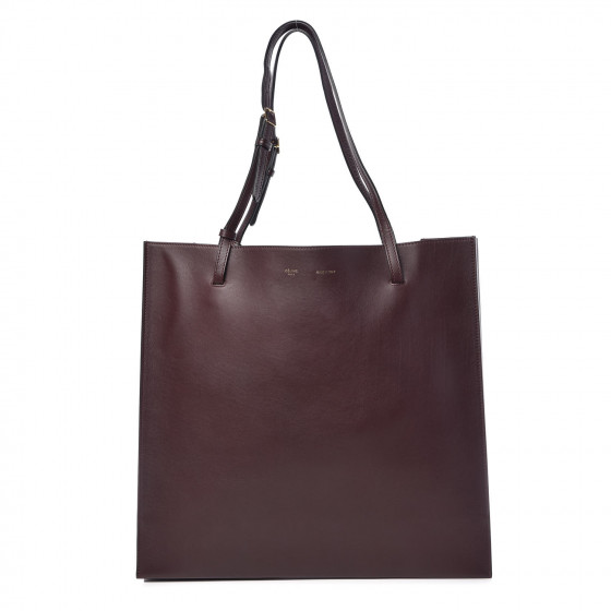 【celine・セリーヌ】 SHOPPING BAGS トートバッグ CELINE Smooth Calfskin Triple Shopper Tote Burgundy 379358