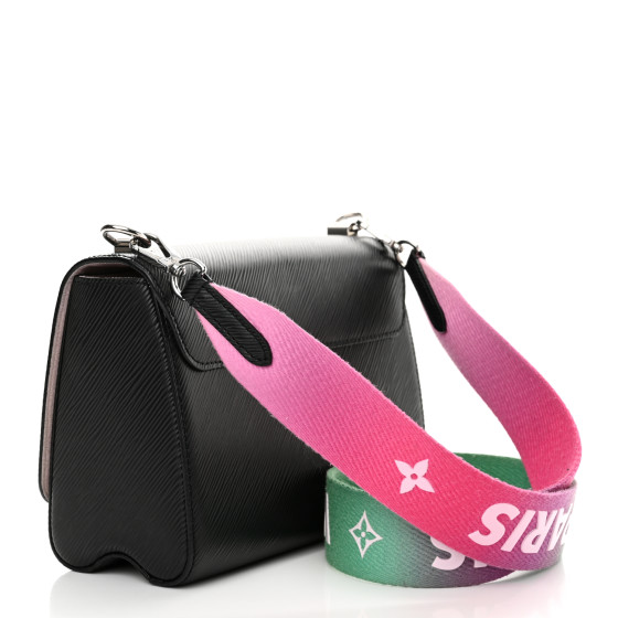 ROSE Louis Vuitton エピレザー バッグ ブラック LOUIS VUITTON Epi Twist Shoulder Bag MM Black Rose 1598583