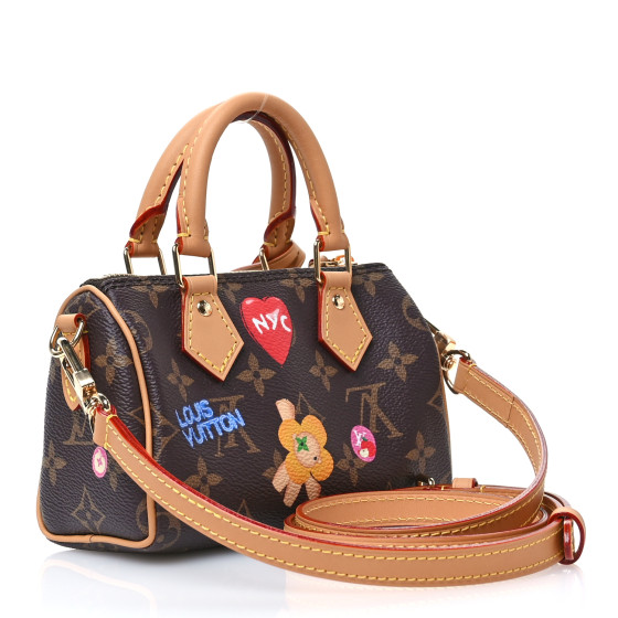 LOUIS VUITTON Monogram 57th Street NYC Nano Speedy Yellow