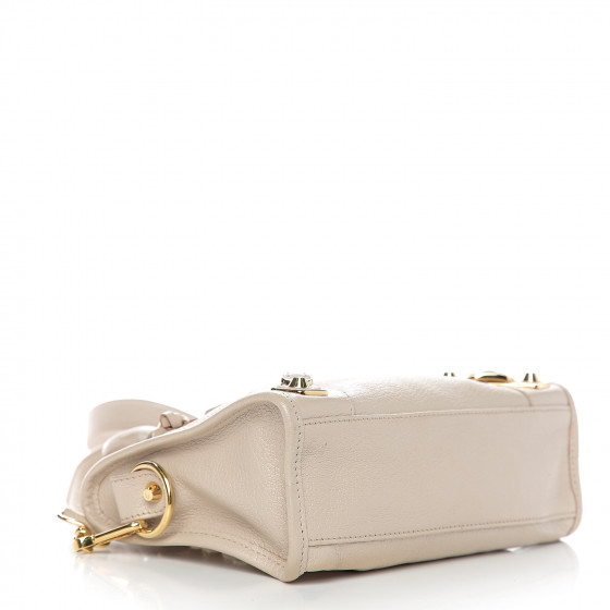 Balenciaga ベージュ ミニシティ　ゴールド Balenciaga Vieux Rose Goatskin Metallic Edge Mini Classic