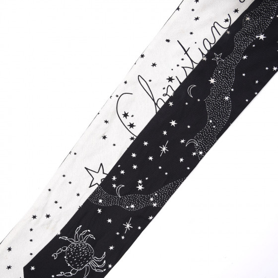 Dior シルクバンダナ ブラック・ホワイト DIOR | Designer Silk Scarves & Mitzah for Women