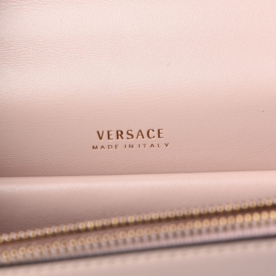 VERSACE Vitello Barocco Virtus Top Handle Shoulder Bag Pink